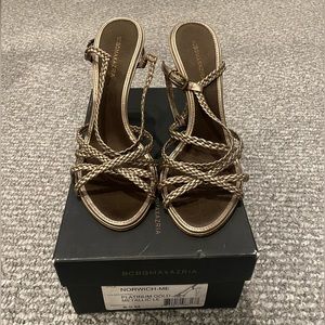 Womens BCBG Braided Strappy Heels
